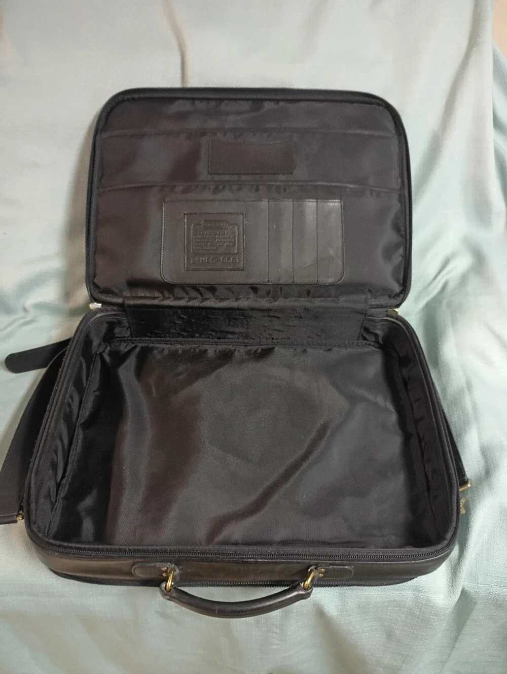 ❤️RARE VINTAGE COACH 0561 BLACK LEATHER VALISE BUSINESS BRIEFCASE +FOB HANGTAG